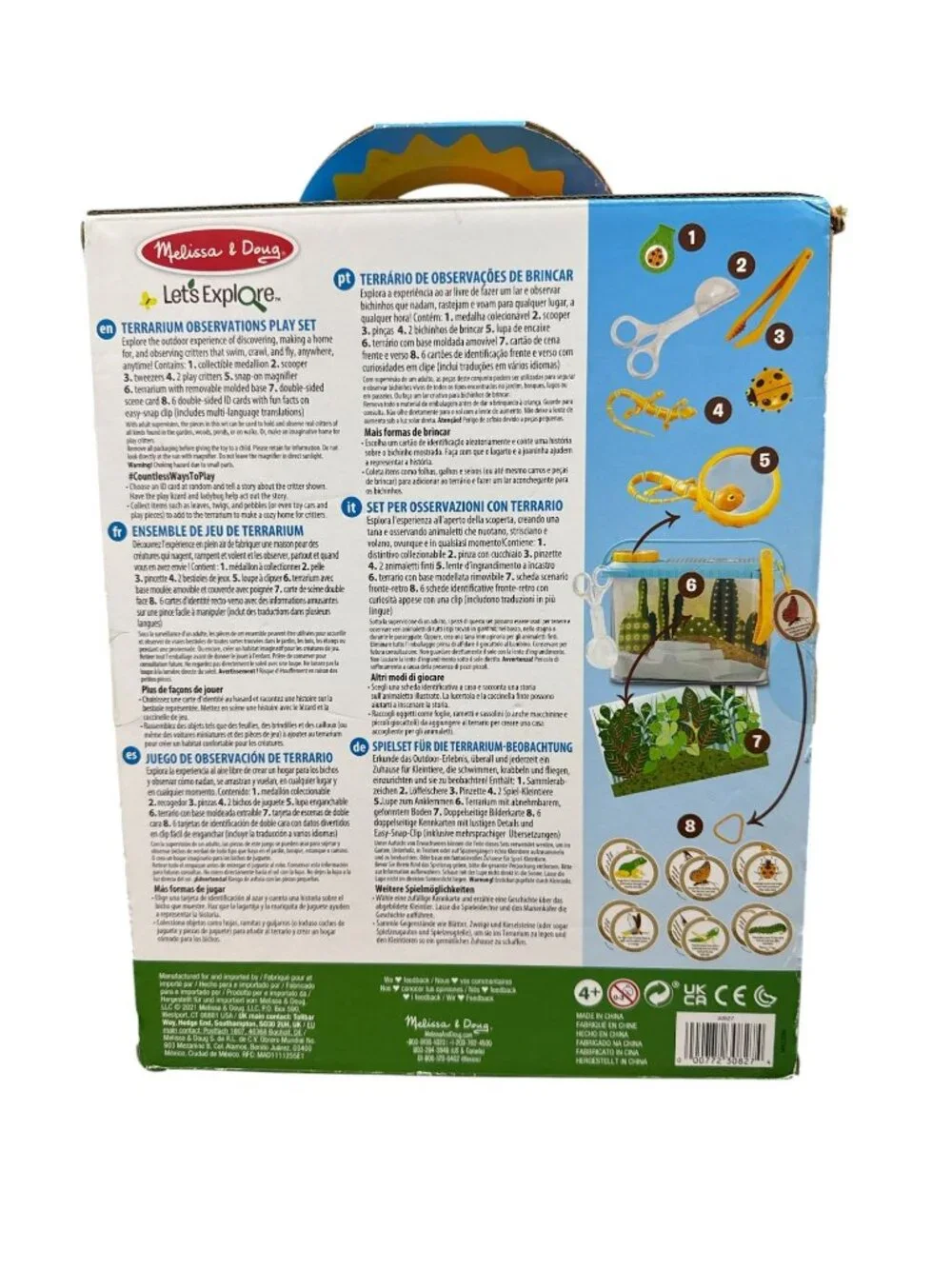 Melissa & Doug Let's Explore Terrarium Observations Play Set 16 Pieces For Kids